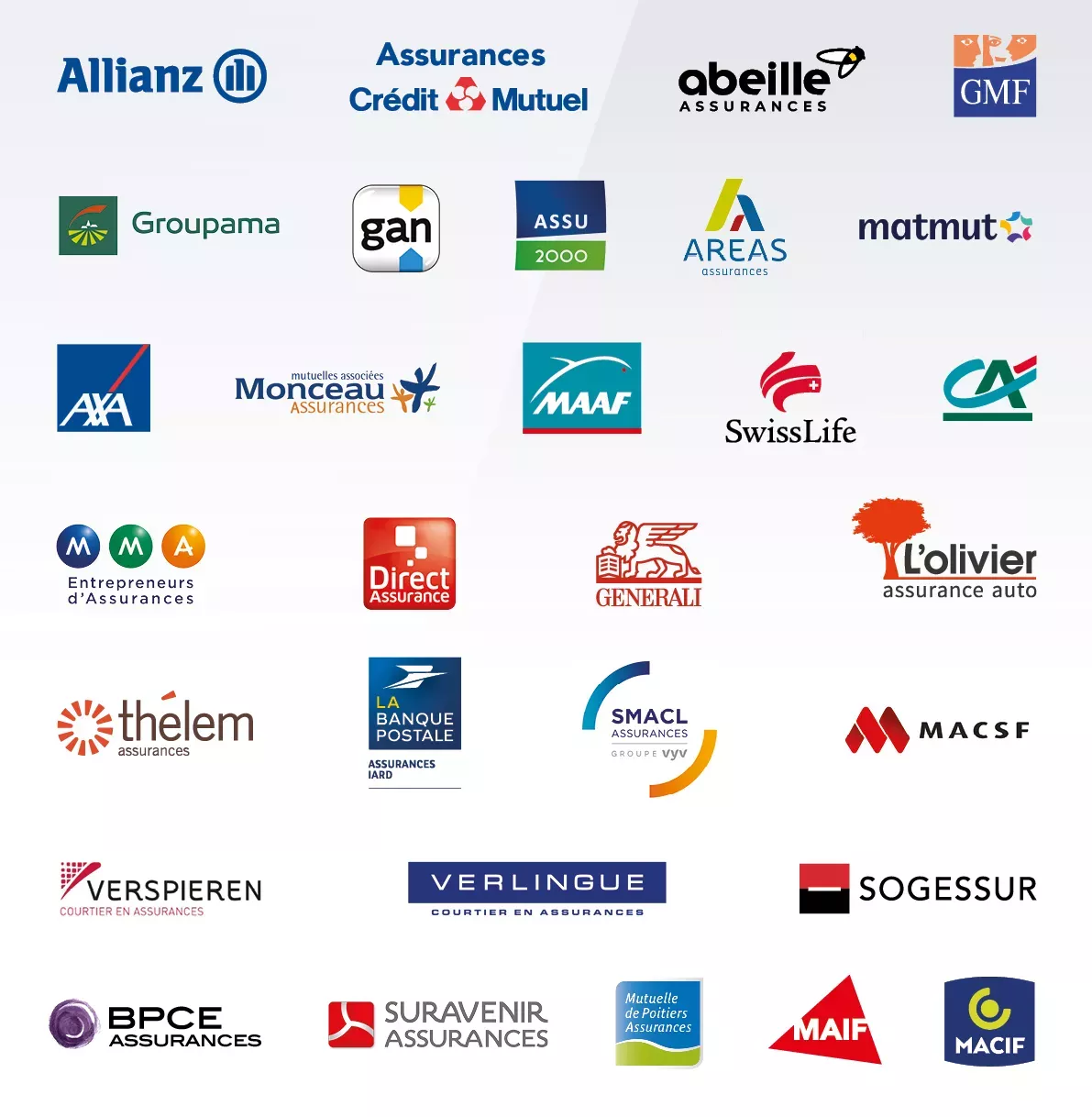 Documents et facture pour assurance